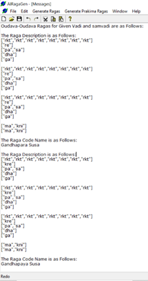 Figure 8a:Generated Raga Data